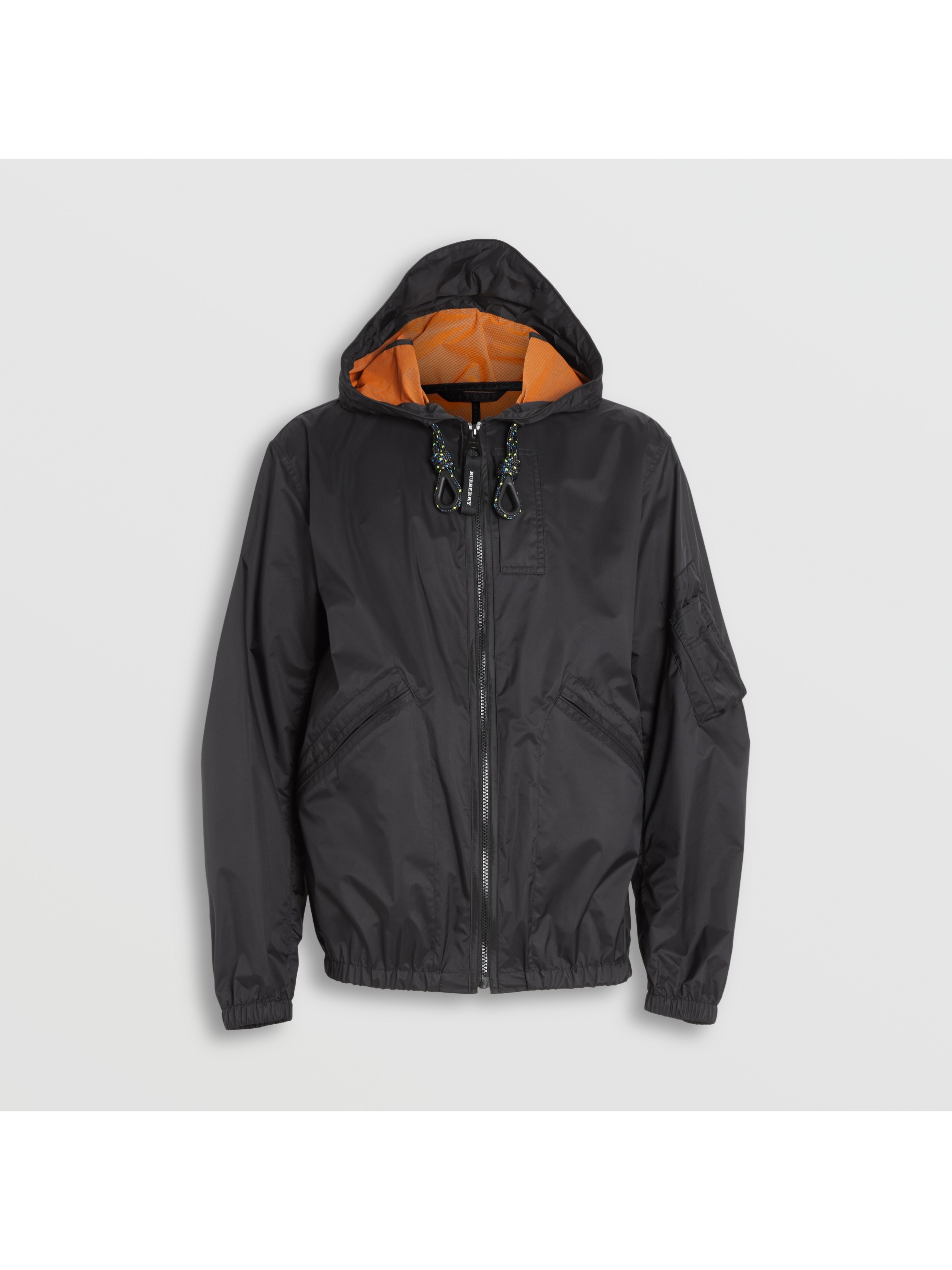 轻盈尼龙连帽飞行夹克 (黑色) - 男士 | burberry 博柏利