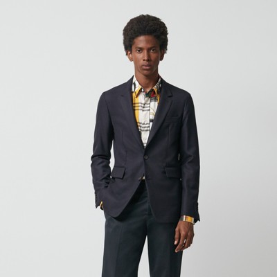 Hombre De Lana Vestir medianoche En Angora Chaqueta Burberry Schmuddelwedda anorak talla S M azul claro chaqueta vellón