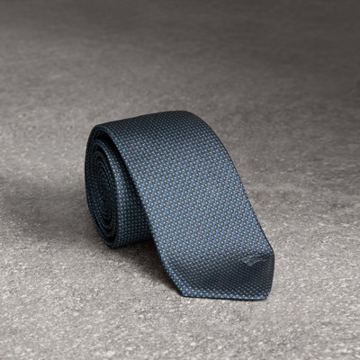 silver burberry tie