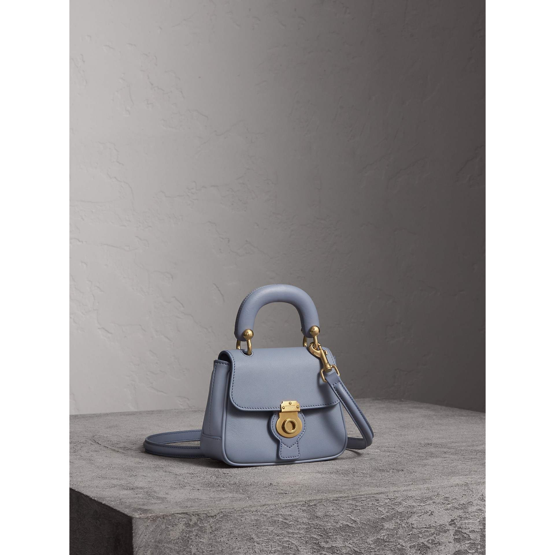 The Mini DK88 Top Handle Bag in Slate Blue - Women | Burberry United States