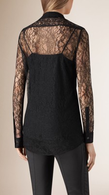 black french lace shirt - image 2
