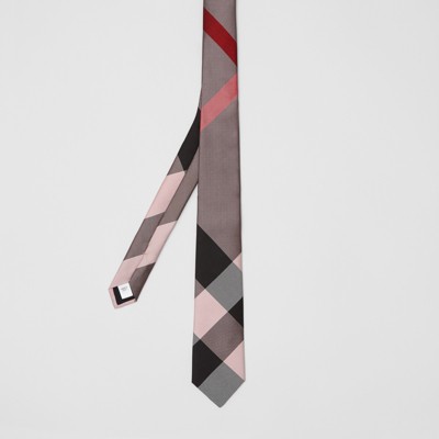 burberry pink check tie