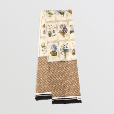 botanical silk scarves