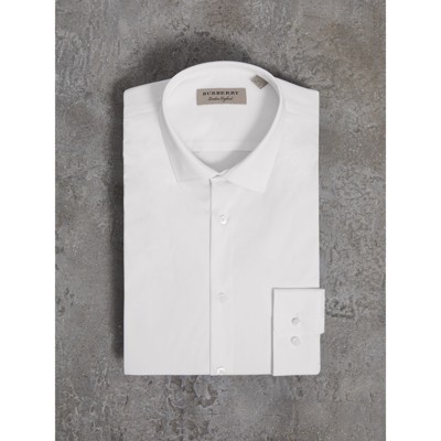 white burberry dress shirt