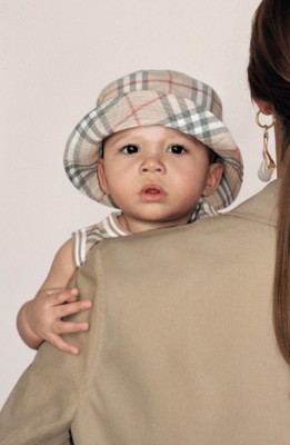 baby in burberry