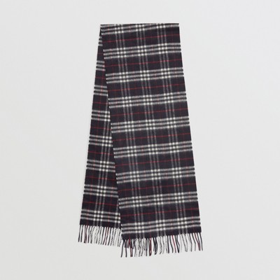 burberry navy check scarf