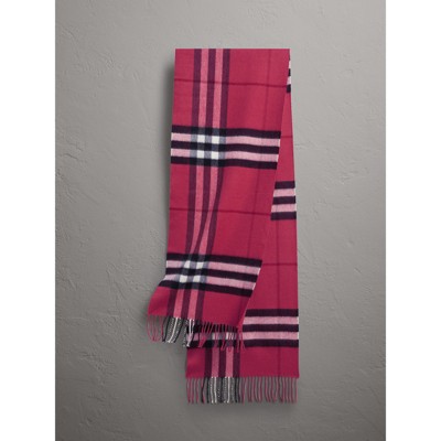 burberry pink plaid scarf