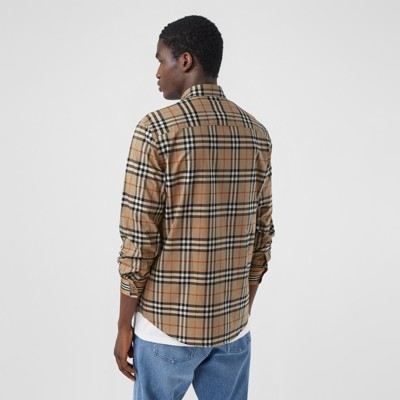 burberry check trousers mens