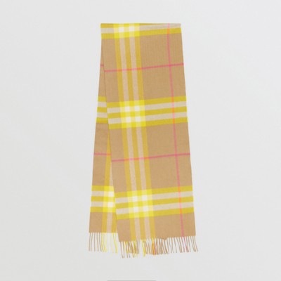 yellow burberry scarf