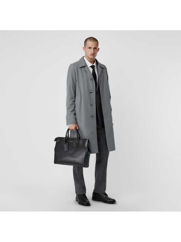 Large London Leather Briefcase in Black Men Burberry United States