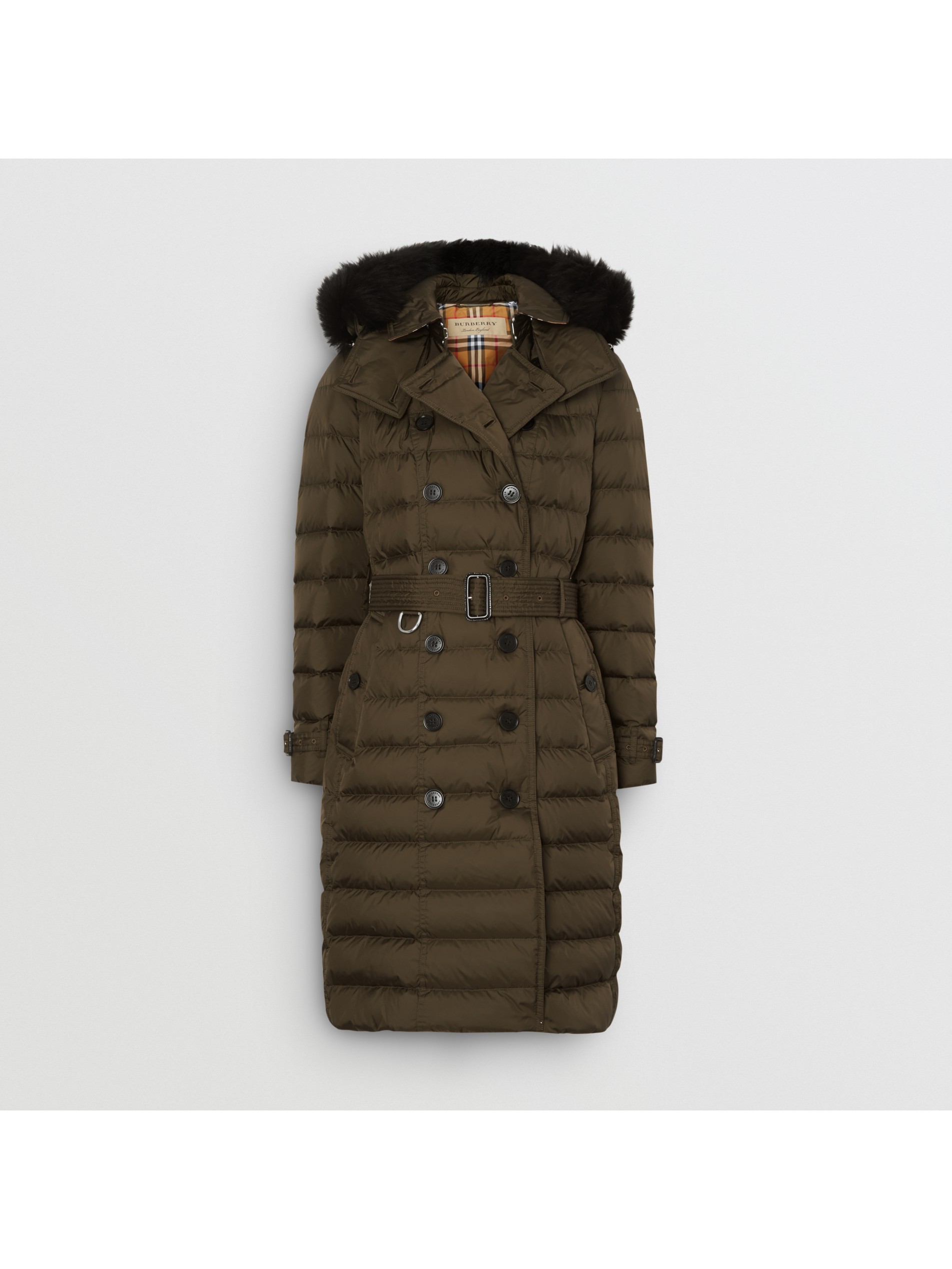 深橄榄色 可拆式连帽羽绒服 产品图片31