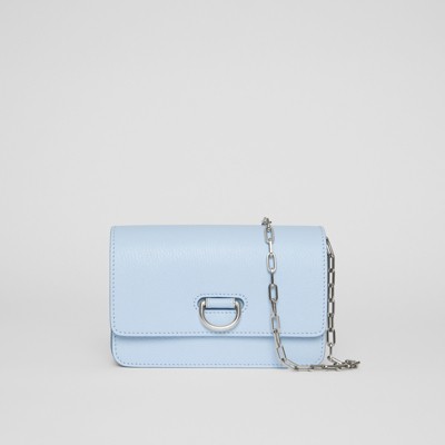 The Mini Leather D-ring Bag in Pale Blue - Women | Burberry United States