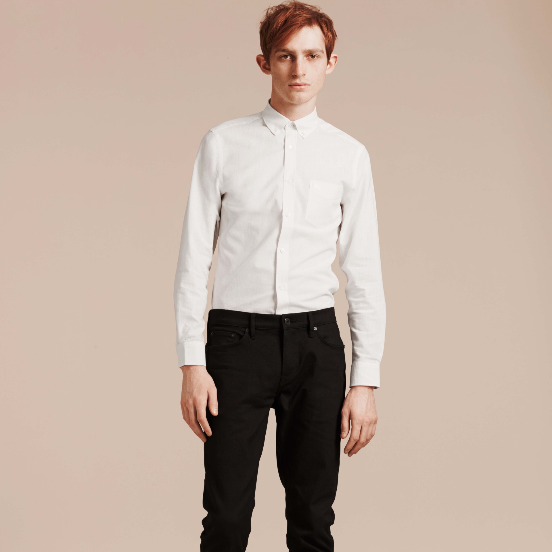 white linen button down shirt mens