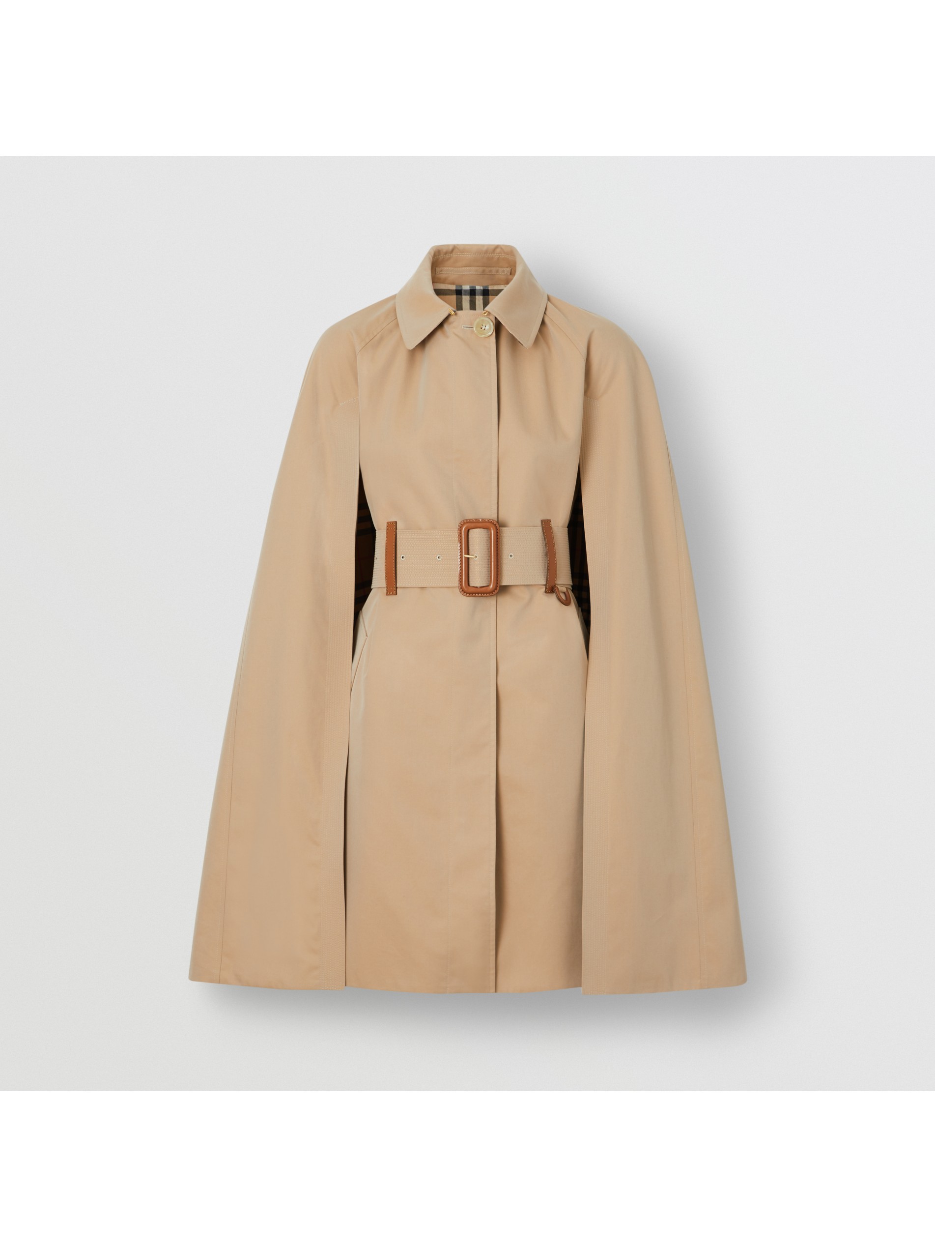 皮革装饰棉质嘎巴甸束带披肩