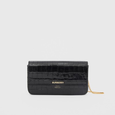 Embossed Leather Wallet with Detachable 