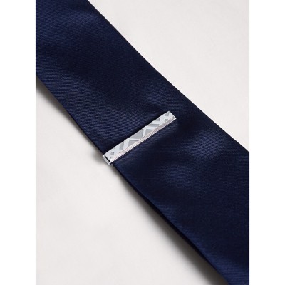 silver burberry tie