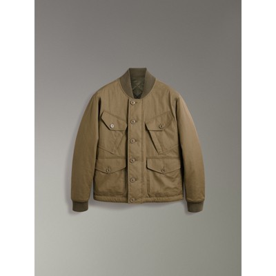 burberry men's quilted bomber jacket