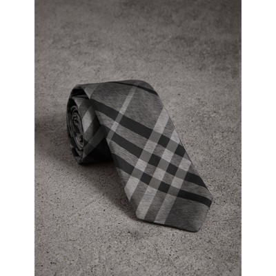 black and white burberry tie