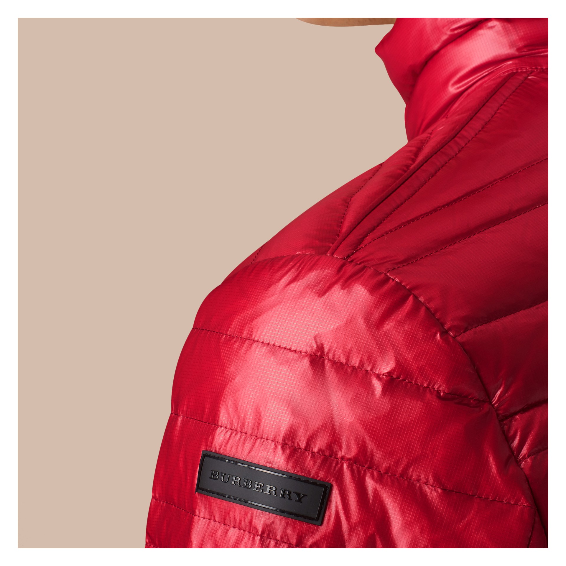 Lightweight Downfilled Jacket in Parade Red Men Burberry United States
