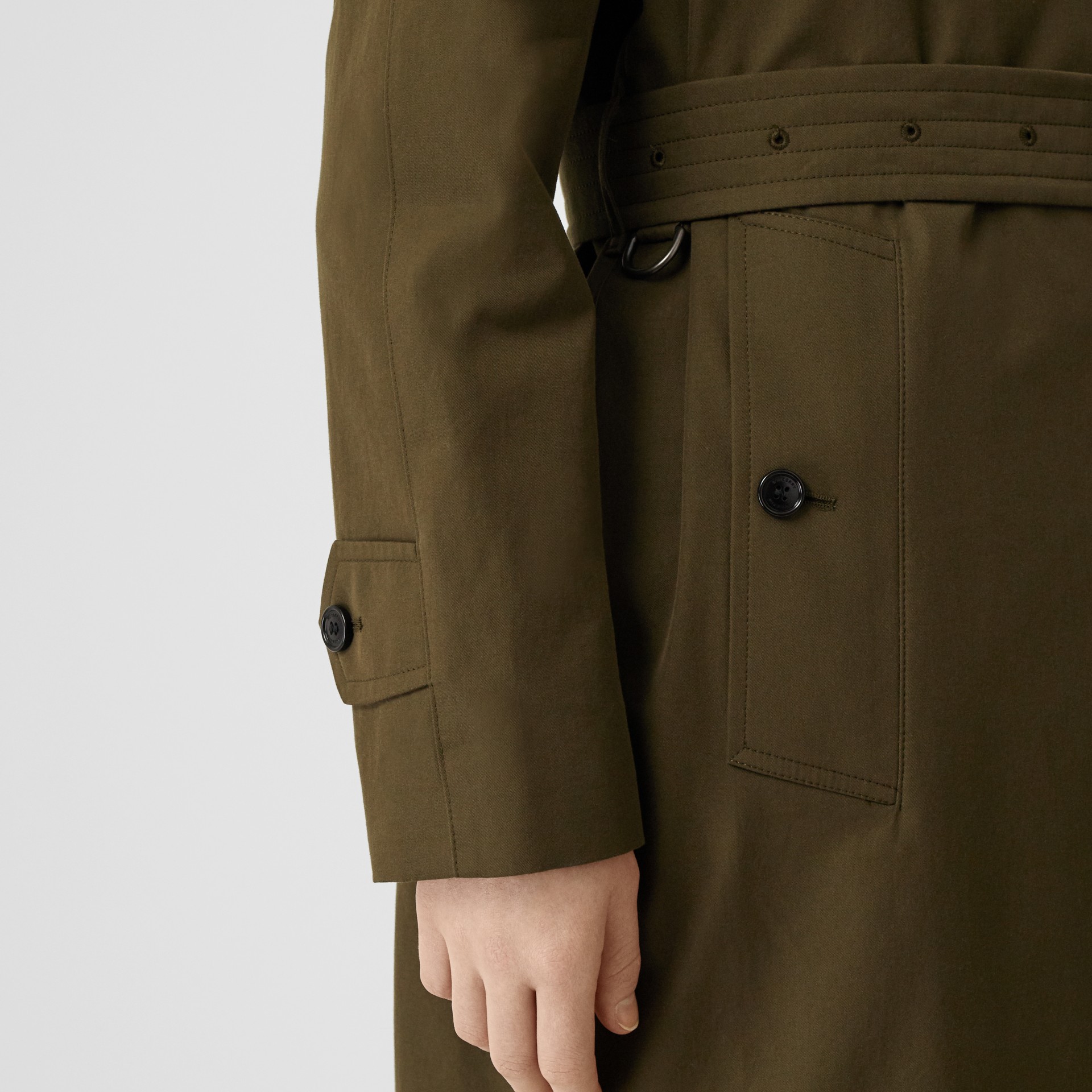 tropical gabardine belted car coat