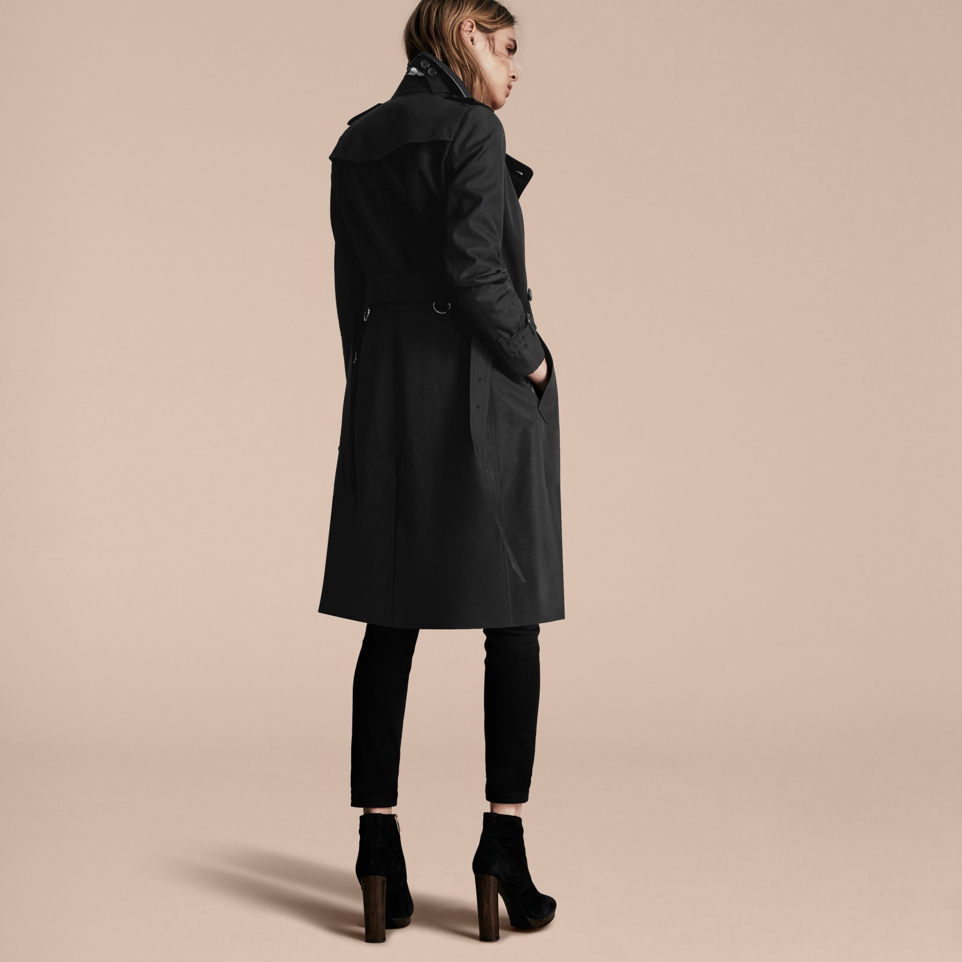 The Sandringham Extra Long Heritage Trench Coat Black Burberry 3711