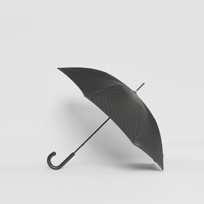 Monogram Print Umbrella in Black | Burberry® Official