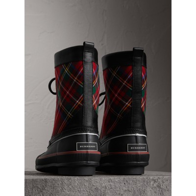 burberry lace up rain boots