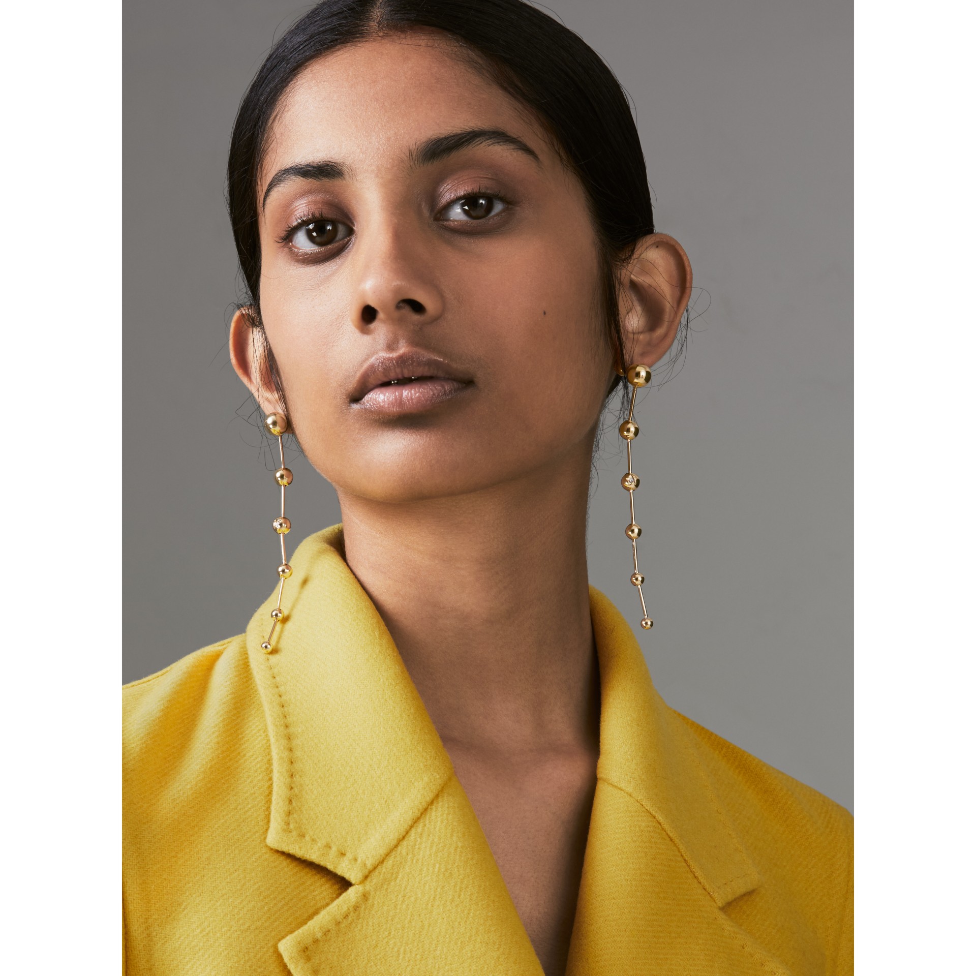 Crystal Charm Goldplated Drop Earrings in Light Women Burberry