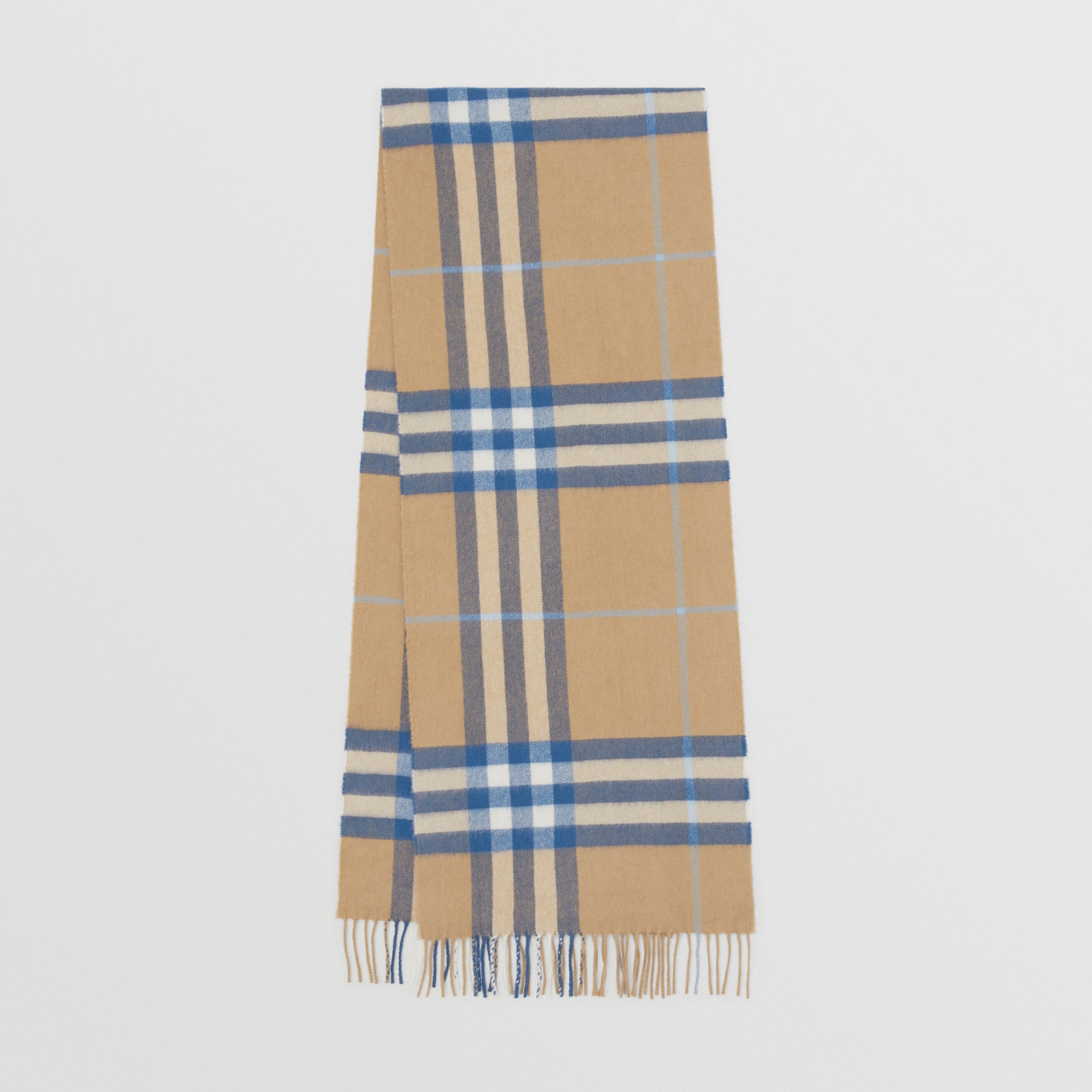 The Classic Check Cashmere Scarf in Arc Beige/inky Blue | Burberry