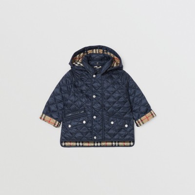 burberry quilted jacket blue
