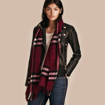 burberry plaid cashmere scarf