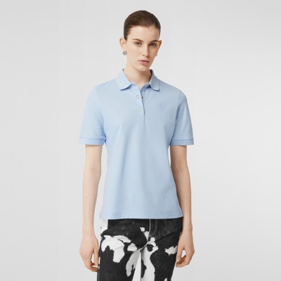 burberry polo shirt womens blue