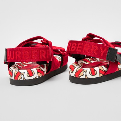 burberry sandals red