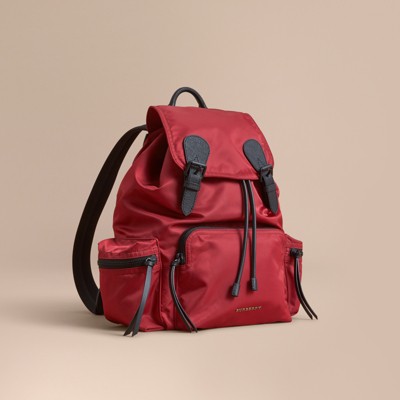 the large rucksack in technical nylon and leather