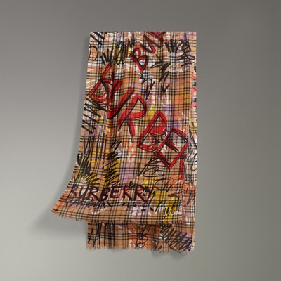burberry graffiti scarf