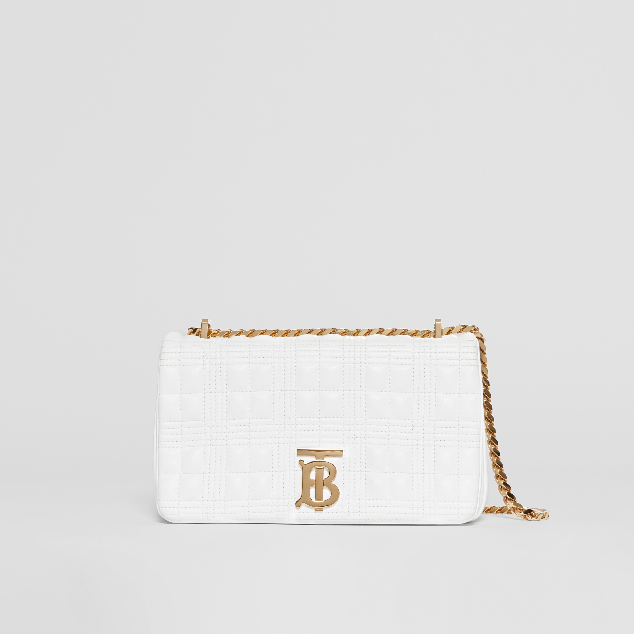 Small Quilted Lambskin Lola Bag in White Burberry® Official