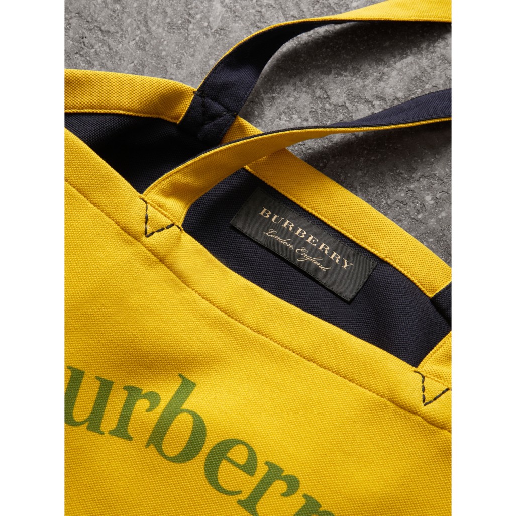 赭石黄 大号典藏徽标平织购物袋 产品图片71