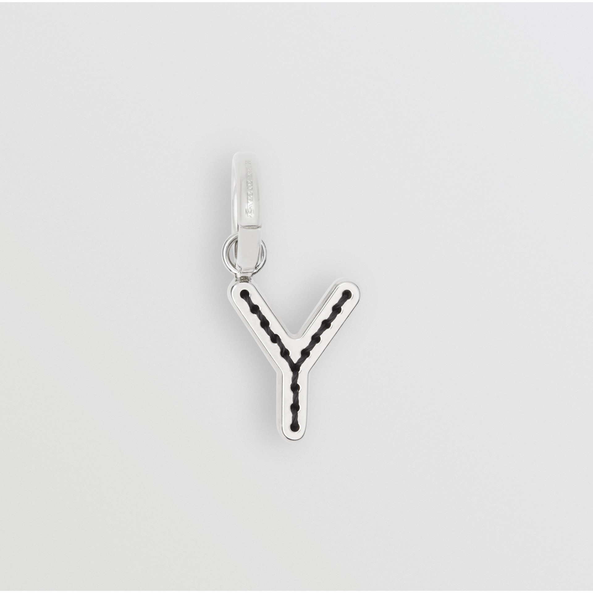 BURBERRY Leather-topstitched ‘Y’ Alphabet Charm