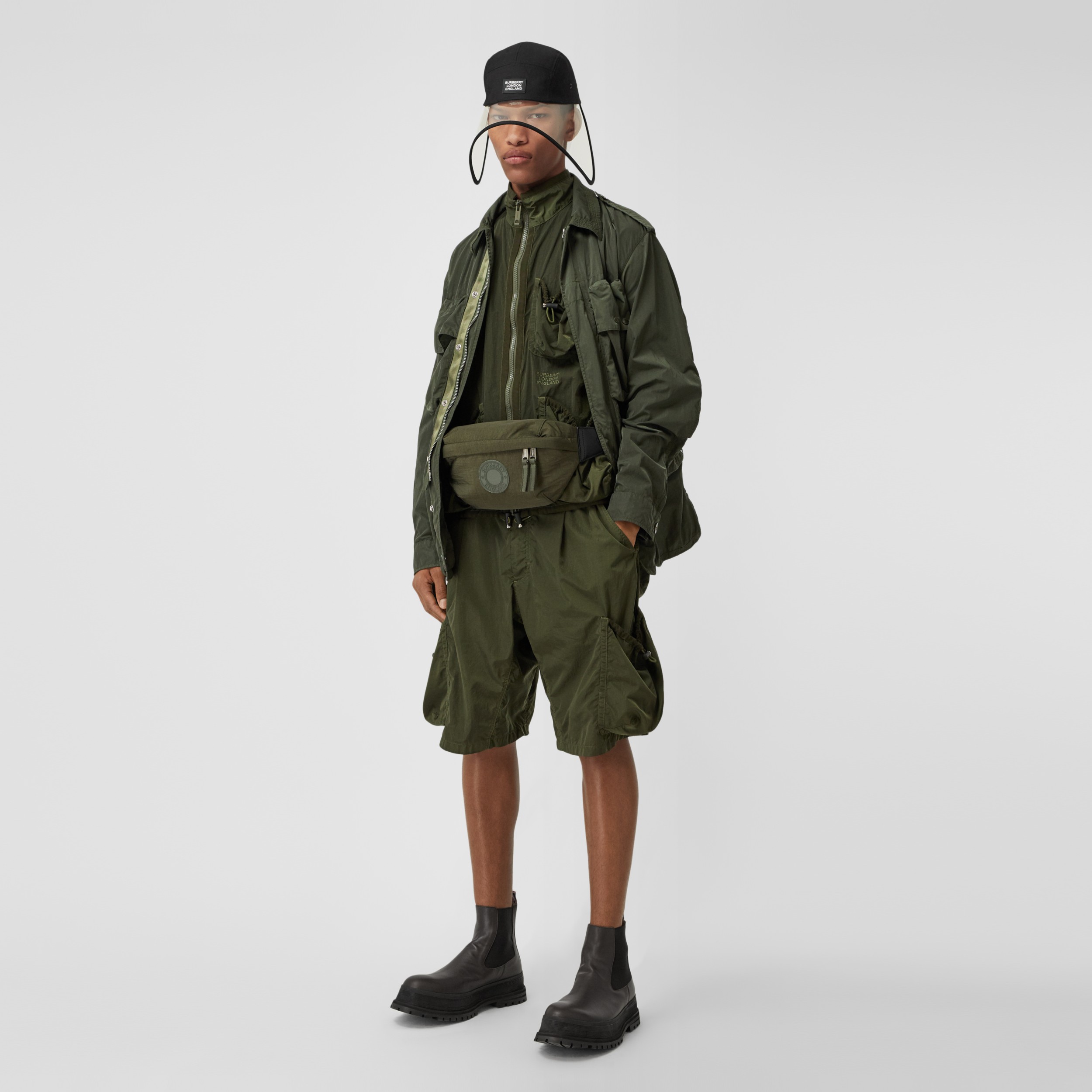 Nylon Field Jacket in Dark Olive Green - Men | Burberry United States