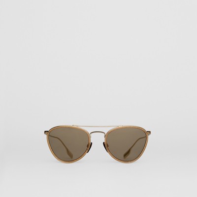 burberry metal aviator sunglasses