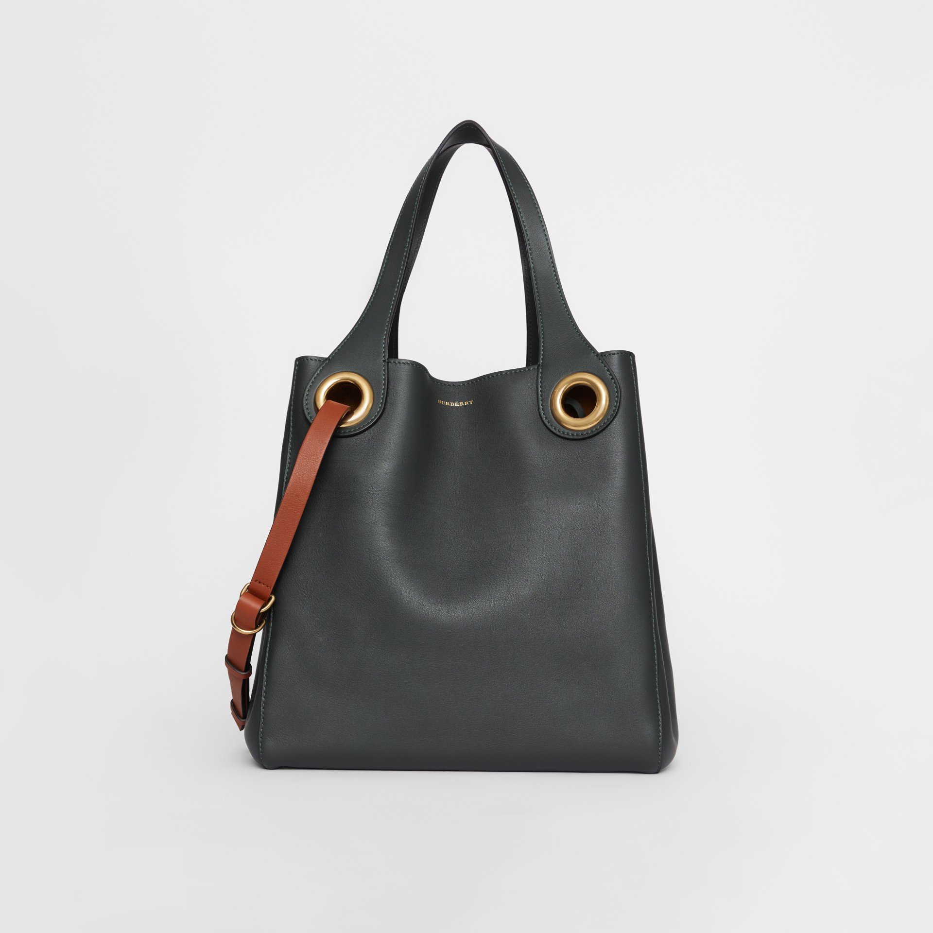 grommet detail strap bag