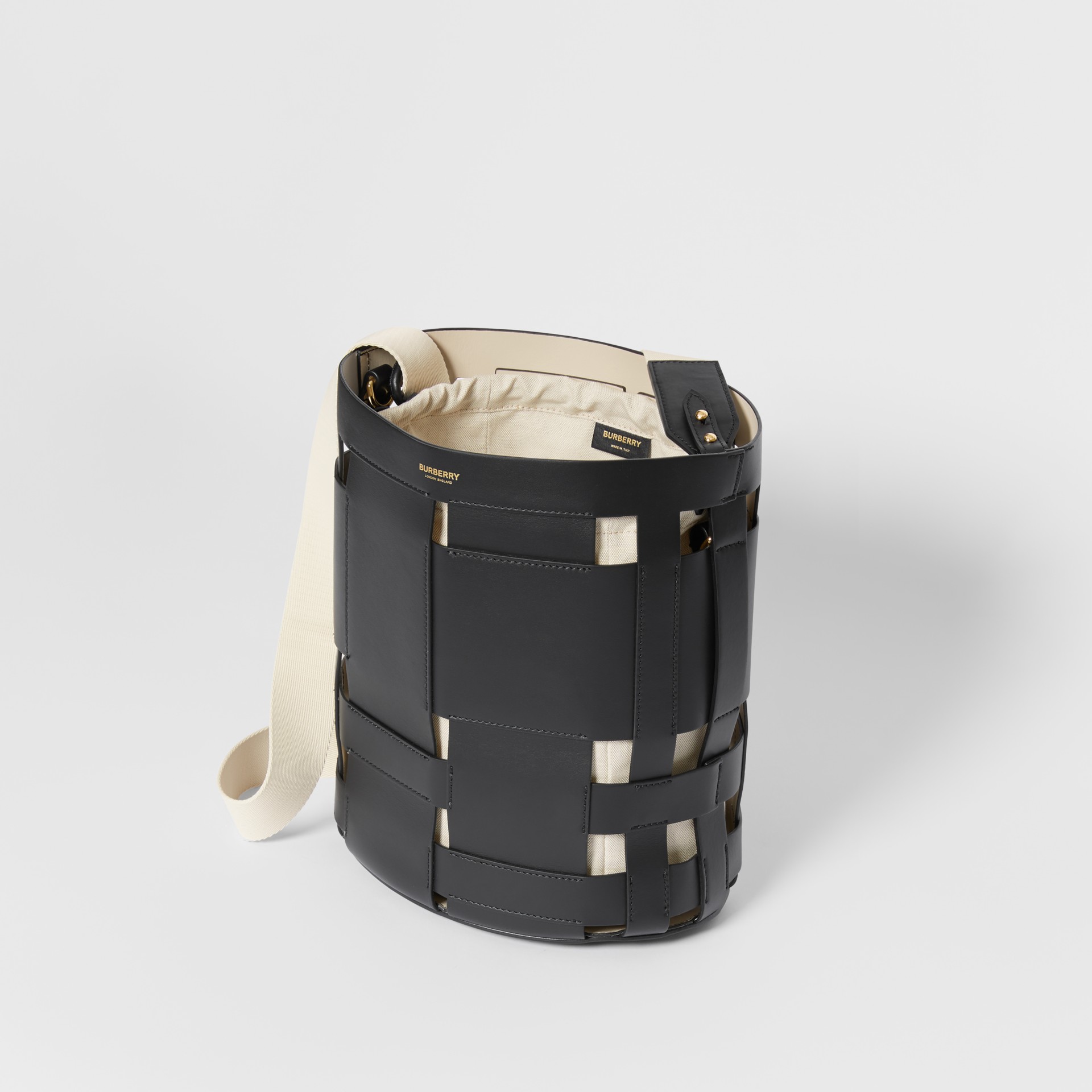 Small Leather Foster Bucket Bag in Black - Women | Burberry United States
