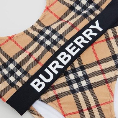 burberry check print bikini