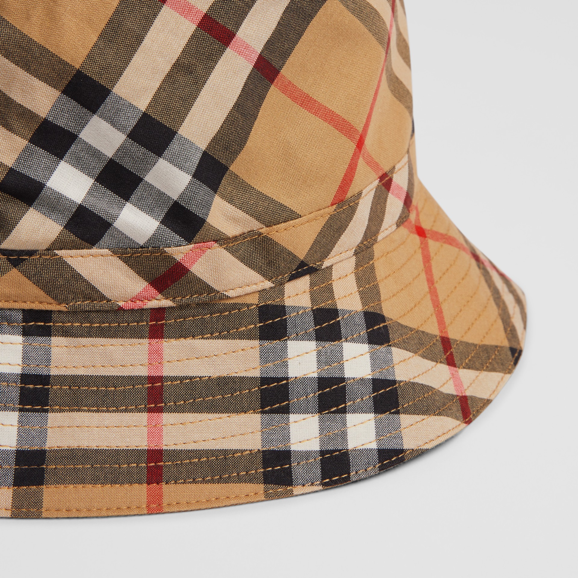 Vintage Check Bucket Hat In Antique Yellow Children Burberry United