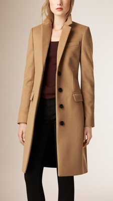 knee length camel coat