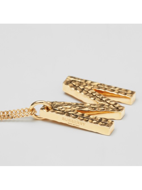 m 字母吊饰镀金项链