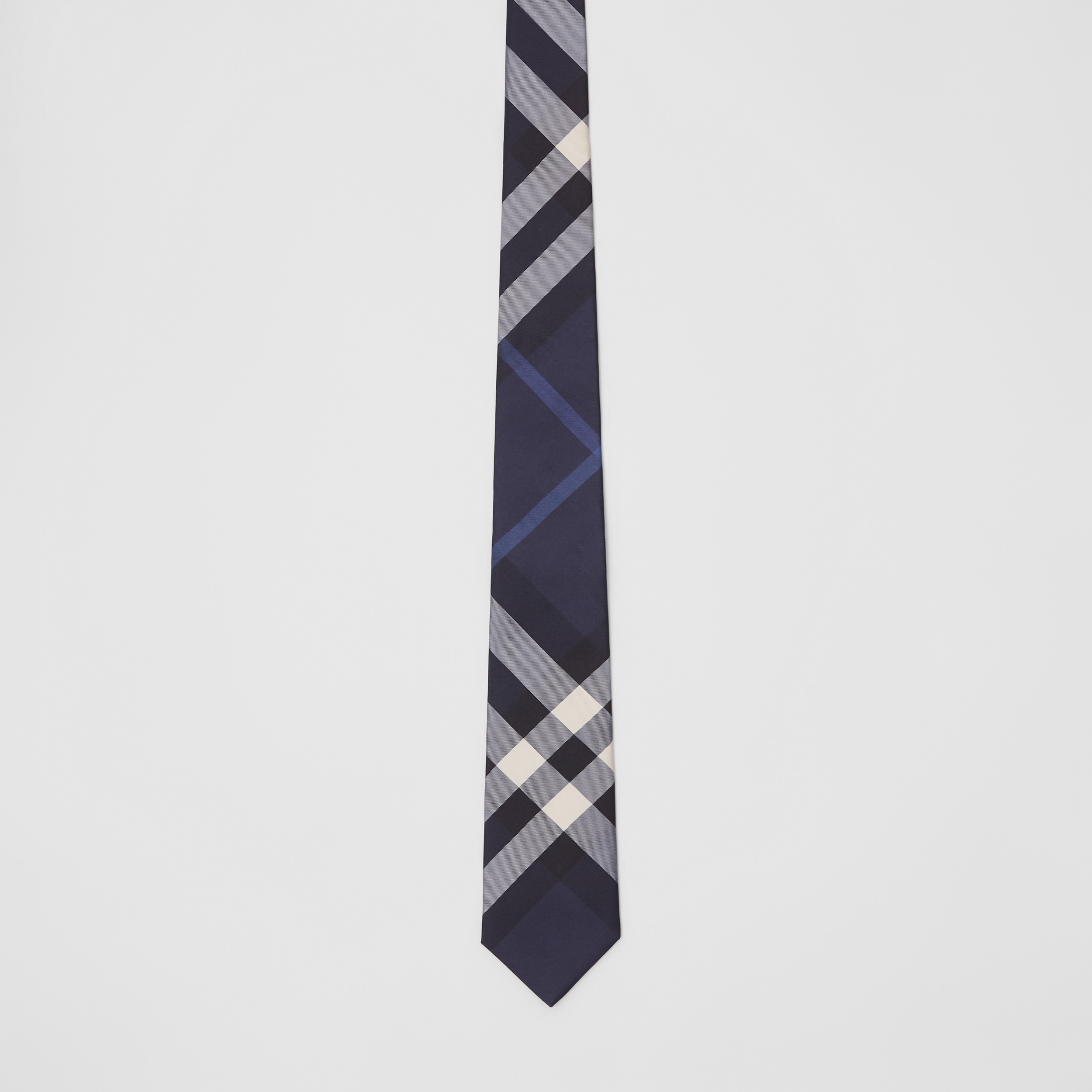 Classic Cut Check Silk Tie in Navy - Men | Burberry® Official - 4