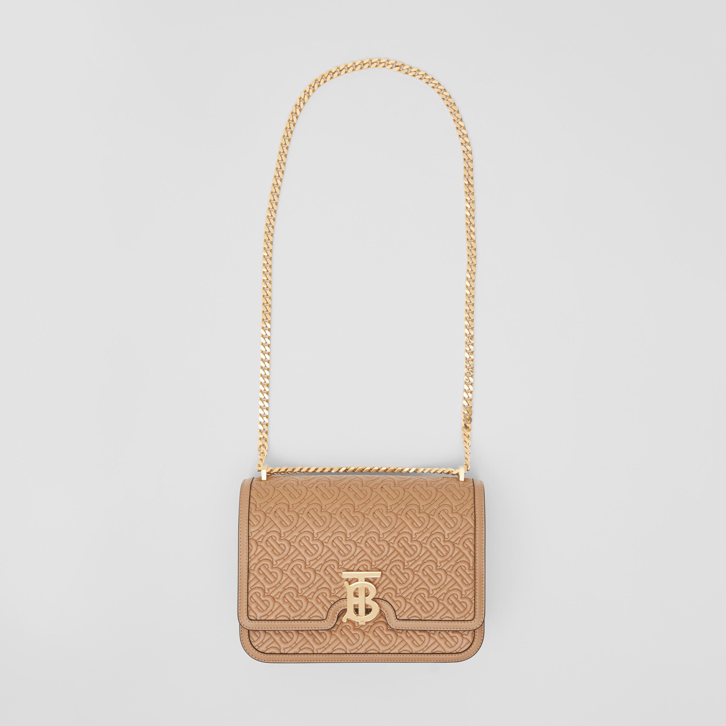 small quilted monogram lambskin tb bag