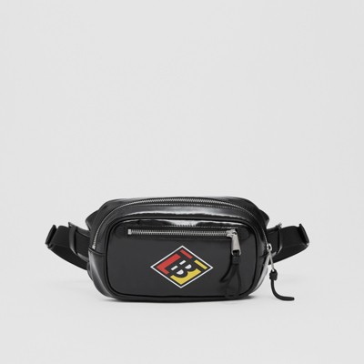 black canvas bum bag