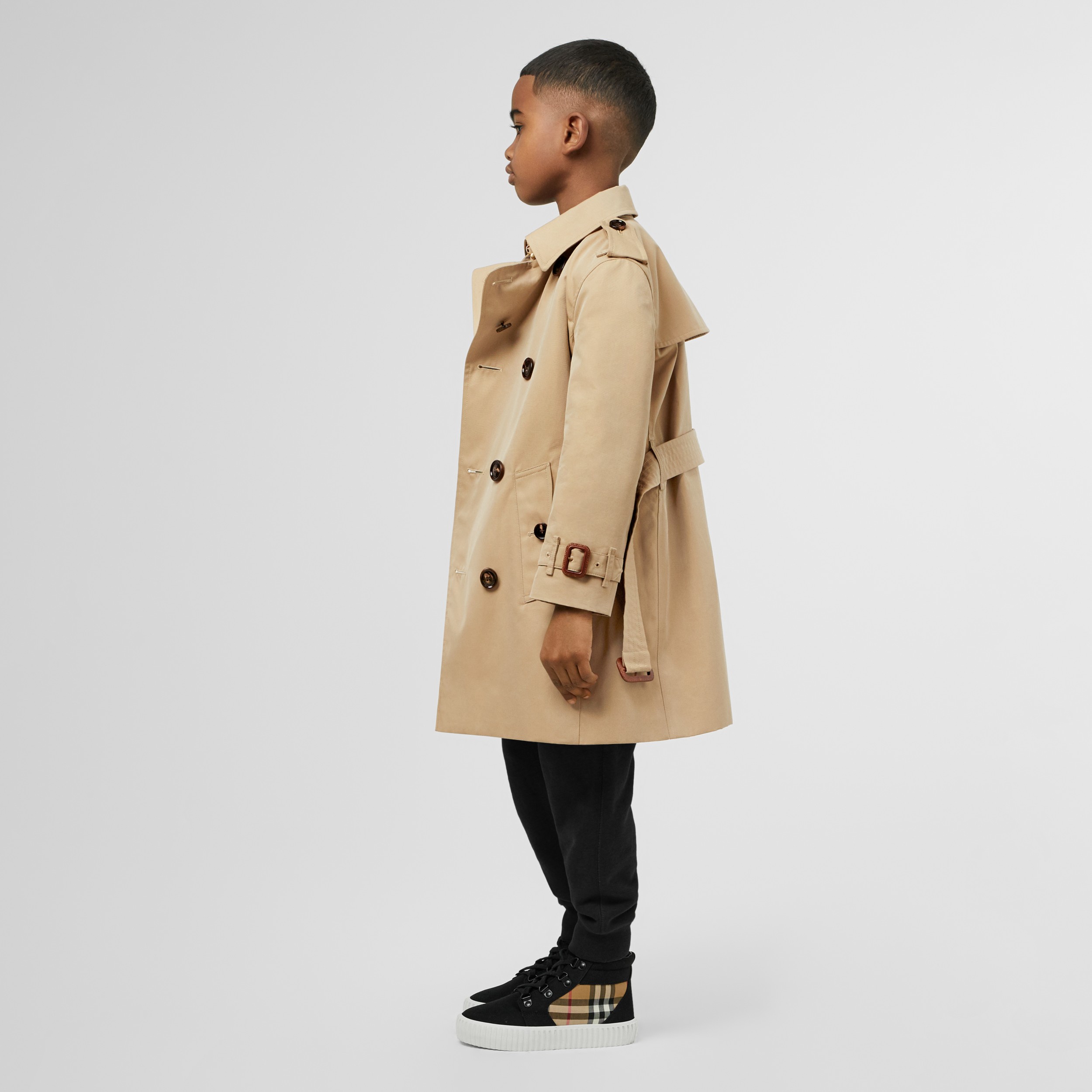 Cotton Gabardine Trench Coat in Honey | Burberry® Official - 4